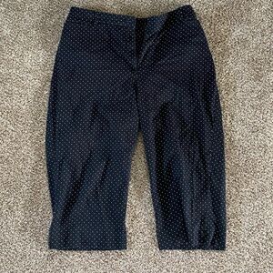 Susan Graver Black and White Polka Dot Crop Pants